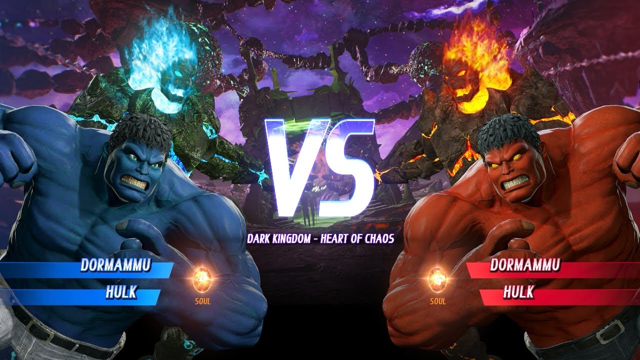 Dormammu and Blue Hulk VS Dormammu and Red Hulk - Marvel vs Capcom Infinite