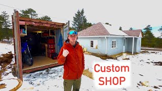 Shipping Container motorcycle shop tour