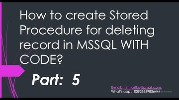 How to create stored procedure for delete data in ms sql?
