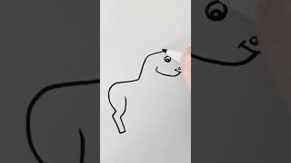 رسم حصان 🐎 بطريقة سهلة وبسيطة وجميلة #shorts
