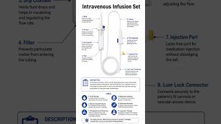 INTRAVENOUS INFUSION SET (IV Set) #medical #nursing #medicaldevice #ivset #nursingstudent #concept