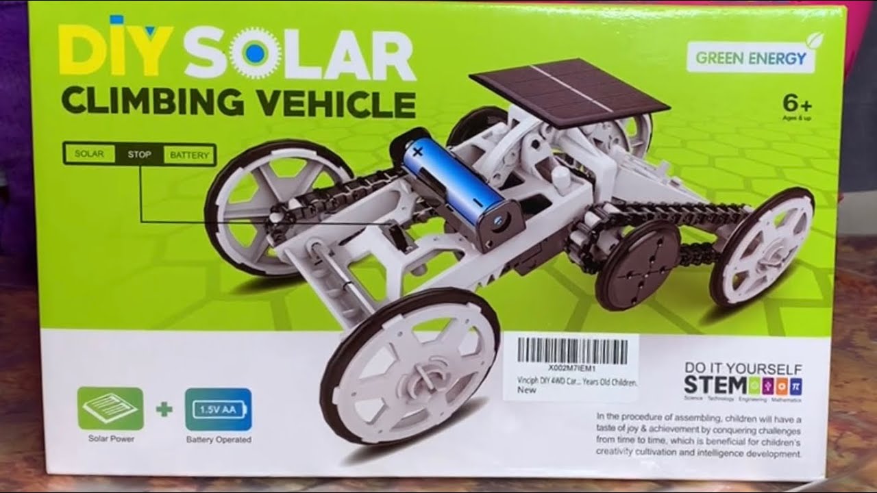 DIY SOLAR CLIMBING CAR - UNBOXING AND TOY REVIEW - CT FAMILY