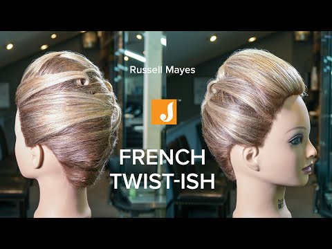 stacked reverse french twist hair tutorial - The Small Things Blog