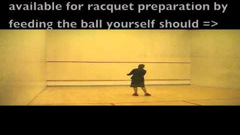 Squash training: solo return of serve practice