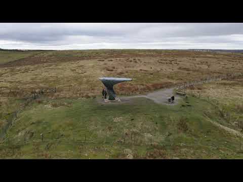Drone Footage of The Singing Ringing Tree near Burnley Lancashire - DJI Mavic Air 2 Drone Video