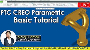 Creo Parametric Part Design Tutorials | Creo Parametric Complete Training In Hindi | by Ansari Sir.