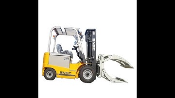 montacargas electrico 2 ton paper roll clamp forklift demo video