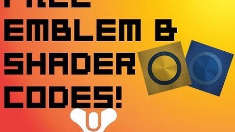 FREE Emblem & Shader Codes for Destiny! (See Description)