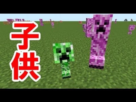 Mod紹介 赤ちゃんを産むクリーパー Female Creepers Mod マインクラフト Youtube