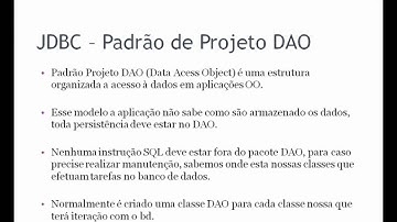 Video Aula - JDBC Parte 2