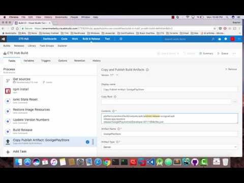 Ionic automated Build & Release using Visual Studio Team Services