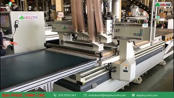 MÁY CNC NESTING GIA CÔNG VÁN 4 ĐẦU FULL LINE HOLZTEK HT-R4F