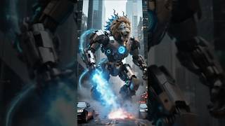 Bioluminescent Beast in the City | The Awakening of the Urban Titan #shorts #mecha #shortsfeed