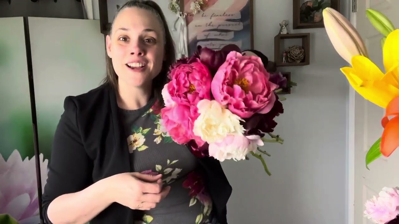 DIY Bridal Bouquet How to arrange peonies