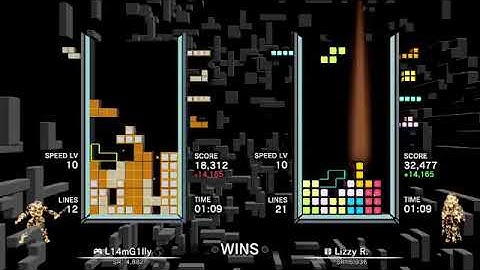 i got another win again w/ a tetris clear in tetris effect score attack mode today!!!