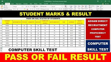 Assam Direct Recruitment Computer Skill Test EXCEL Question Paper solution pdf PASS OR FAIL RESULT