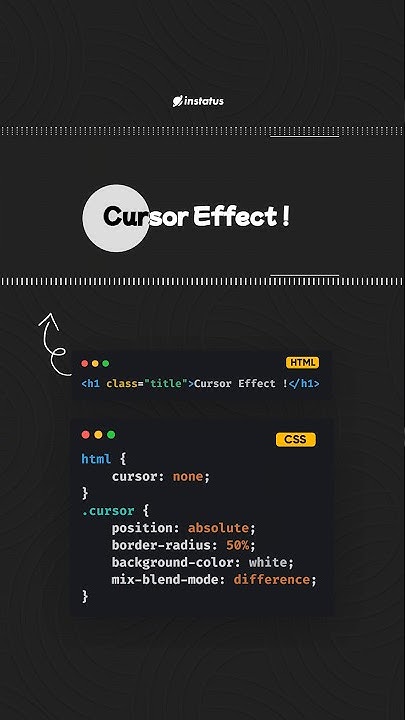 Cursor effect using HTML&CSS&JS #html #javascript #programming #coding ...