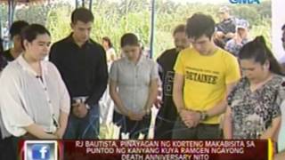 24 Oras: RJ Bautista, pinayagan ng korteng makabisita sa puntod ng kanyang kuya Ramgen