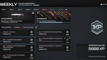 SEASON 5 WEEK 6 Challenges UNLOCKING THE NEW JAK DEATHMARCH AFTERMARKET PART | MW3 Zombies