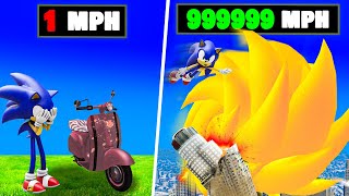 Everytime Sonic CRASHES his Bike gets FASTER in GTA RP screenshot 4