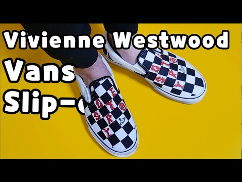 Vivienne Westwood X Vans slip-on unboxing/Vivienne Westwood Vans on feet review