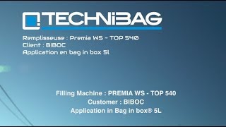 Technibag Filling Machine Premia Ws Top 540 - Success Story Customer Biboc