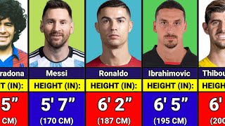 Height Of Famous Football Players | Tallest & Shortest Footballers