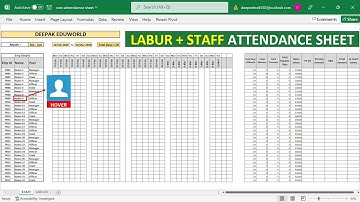 How To Maintain Attendance Sheet in Excel in Hindi