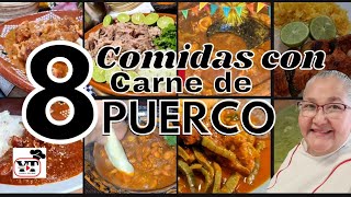 8 COMIDAS CON CARNE DE PUERCO|Recetas fáciles con carne de cerdo |Compilación