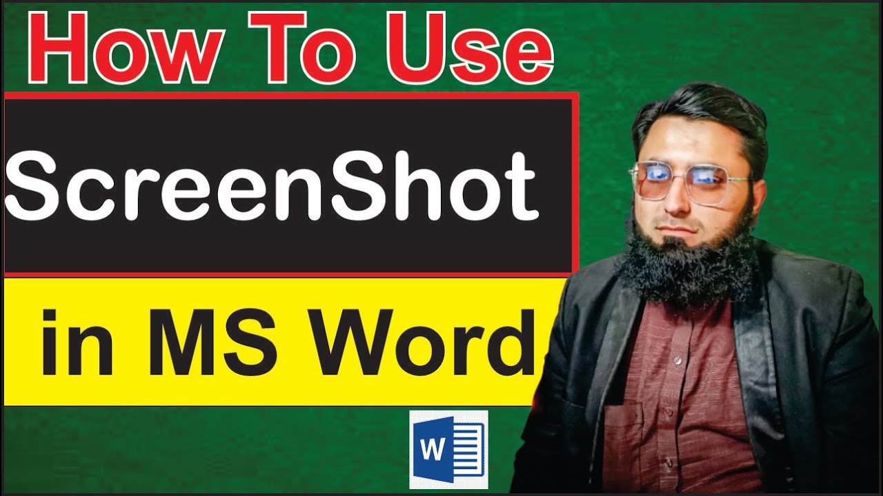 How to Use Screen Shot in MS Word 2016||Asad Zaman Official