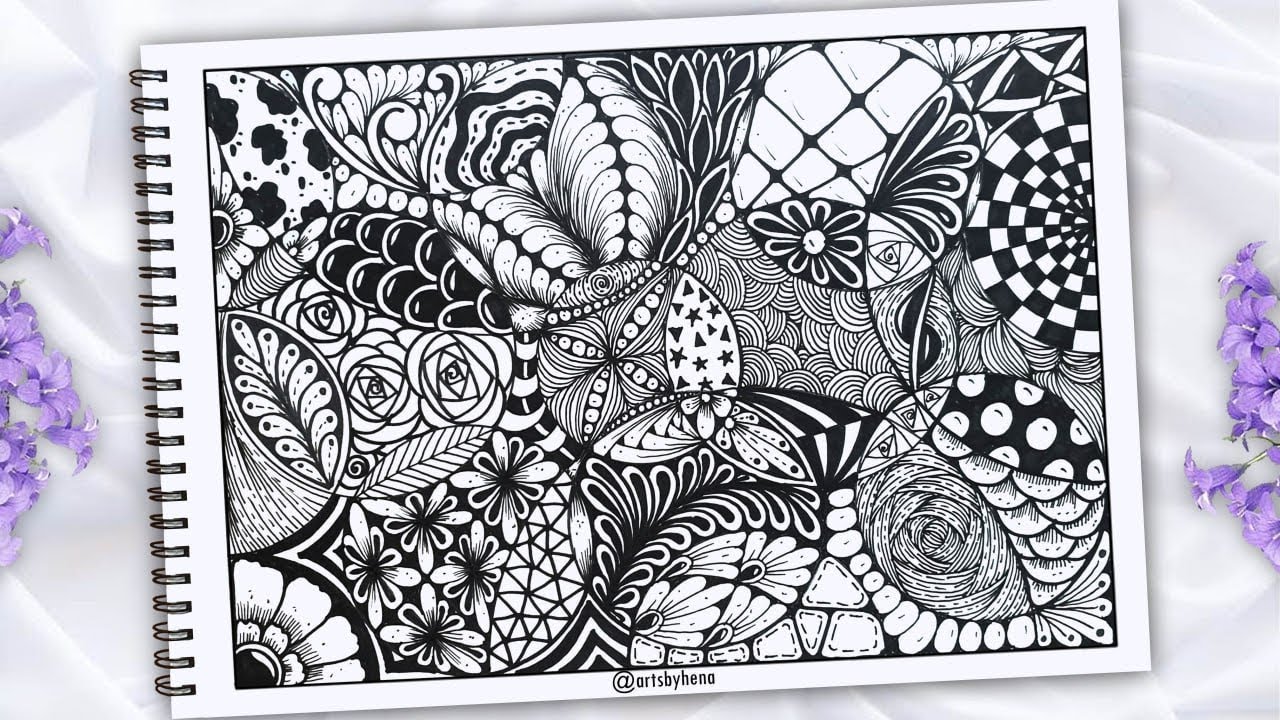 Zentangle Patterns for Beginners || How to Draw Zentangle Step by Step ...