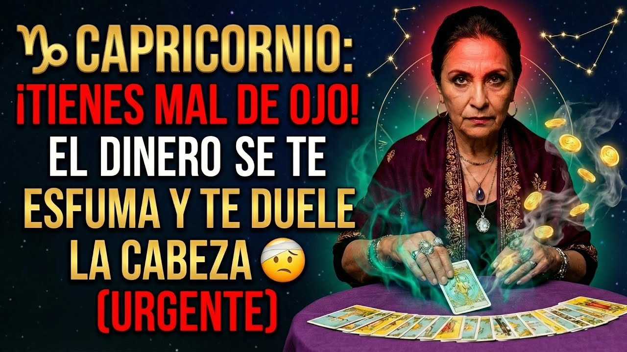 ♑ CAPRICORNIO: ¡TIENES MAL DE OJO! 👁️‍🗨️ EL DINERO SE TE ESFUMA 💸💨 Y TE DUELE LA CABEZA 🤕¡URGENTE! 🛑