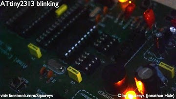 ATTiny 2313 Blinker in Action