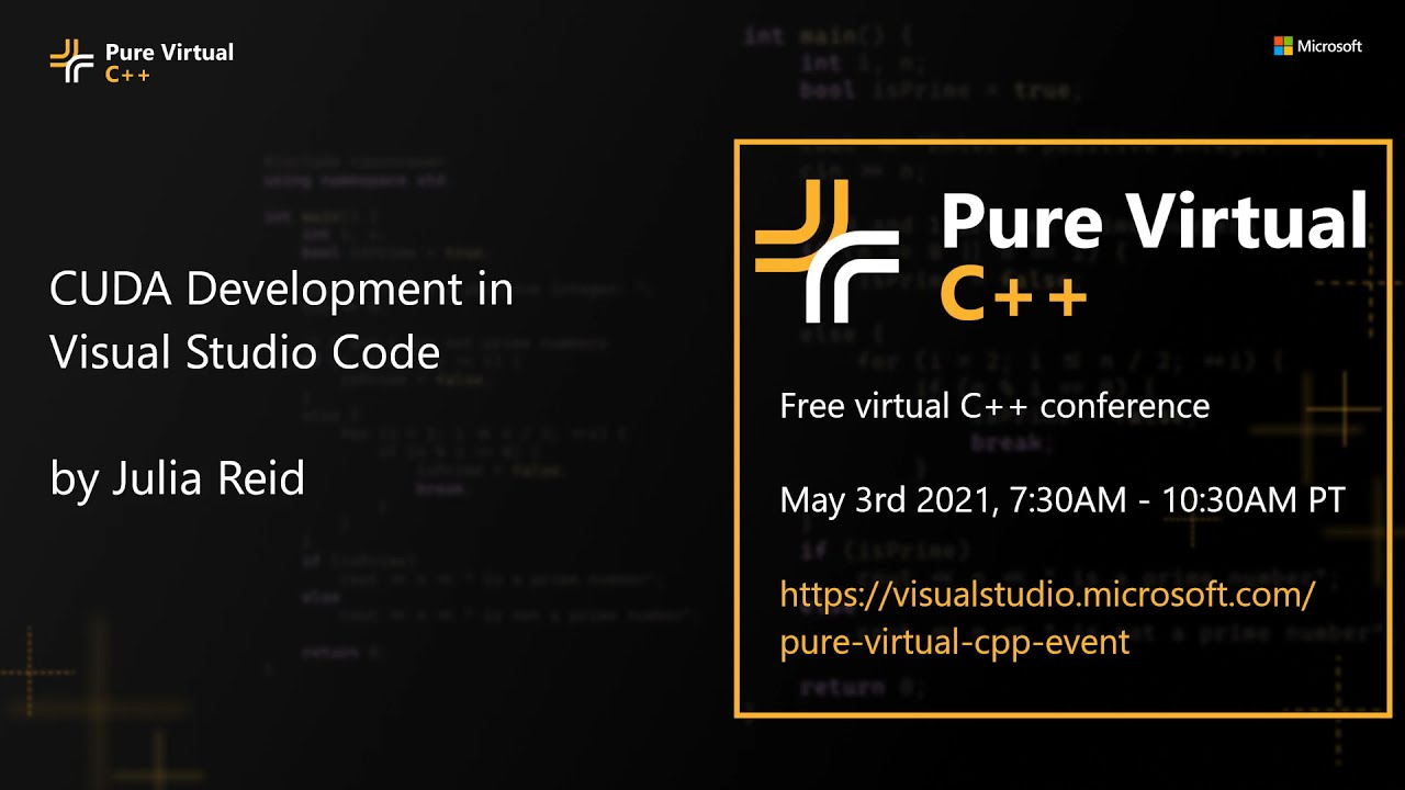 CUDA Support in Visual Studio Code with Julia Reid - YouTube