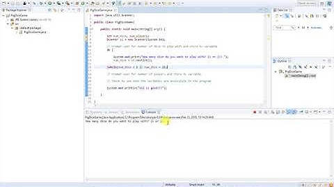 02  - Java Programming (Pig Dice Game)  - Getting Number Of Dice And Players