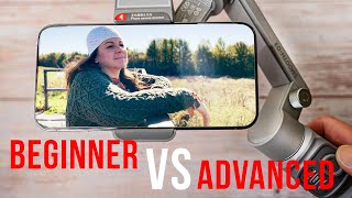 BEGINNER vs ADVANCED CINEMATIC B-Roll smartphone filmmaking for beginners | gimbal Zhiyun Smooth Q3