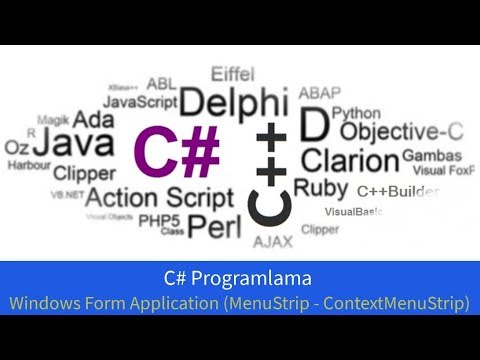 C# Programlama (Windows Form Application - MenuStrip - ContextMenuStrip ...