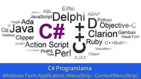 C# Programlama (Windows Form Application - MenuStrip - ContextMenuStrip)