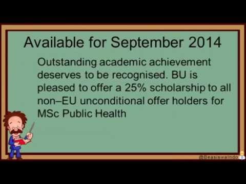 2014 UK - Bournemouth University, Public Health Scholarship