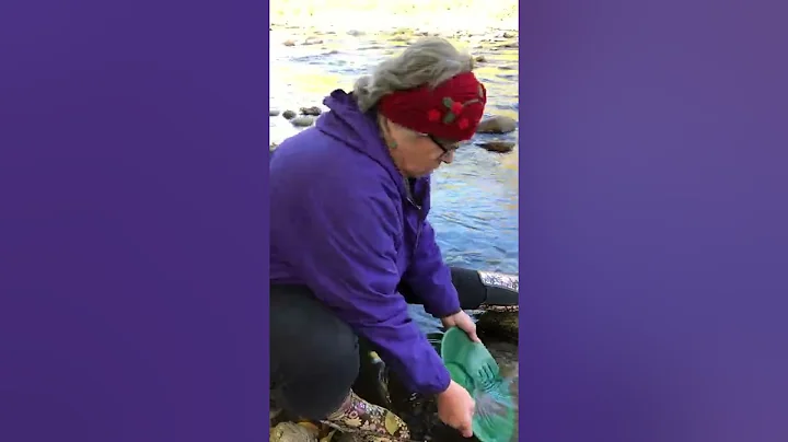 Panning for gold on the Swift River in Maine 10/3/...