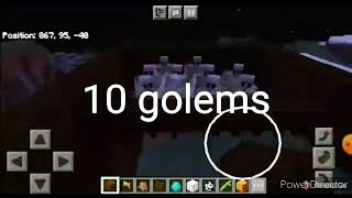 10 GOLEMS VS 100 ZOMBIES #MINECRAFT