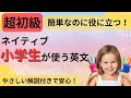 【初級英語学習】小学生が使う簡単な英語表現から学ぼう！【解説付き】