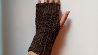 crochet fingerless gloves/hand warmer/easy & quick pattern #crochetbeginner #crochet #handmade