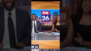 Chicken attacks FOX 26 reporter live on air. #houston #fox26houston #houstonrodeo