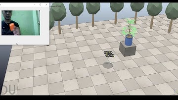 Drone control simulation by  hand movement | V-Rep - MATLAB