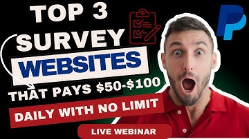 3 Legit Survey Websites Paying Cash Right Now - Live Webinar W/Xerosms