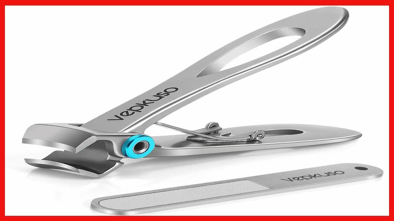 Thick Toenail Clipper Vepkuso Wide Jaw Opening Oversized Stainless