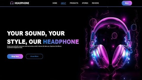 Create Headphones Website Using HTML & CSS | Fast Code