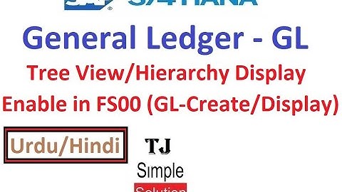 SAP-FI-GL-05 -  Tree View/Hierarchy Display of GL Account in SAP S/4HANA [FS00] - Urdu/Hindi