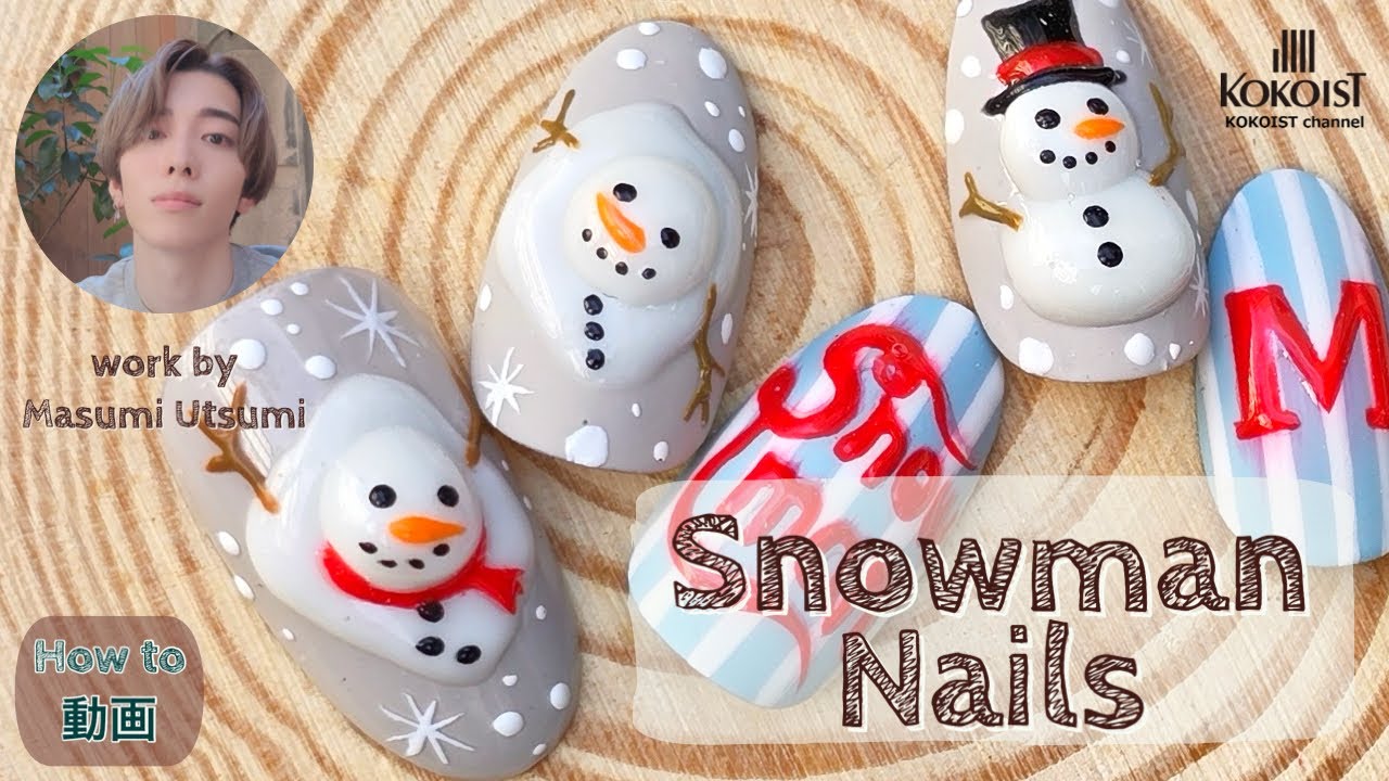 とろけるスノーマンネイル⛄️雪だるま❄️／ Melting Snowman
